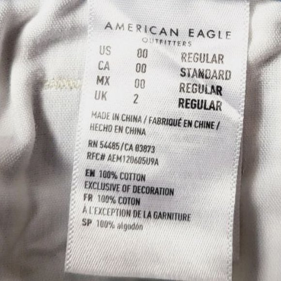 American Eagle Womens Light Blue Striped Mom Jeans - Picture 4 of 4